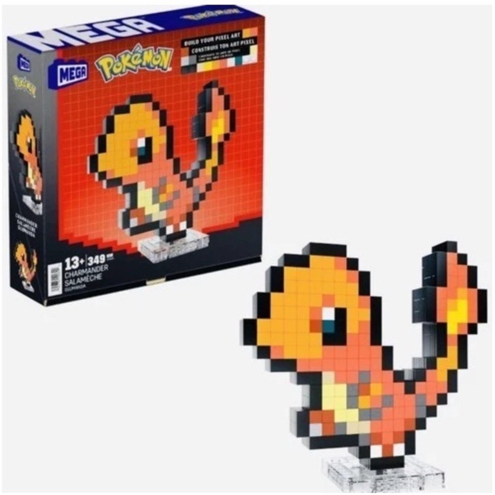 MEGA Blocks Pokemon Charmander Pixel Art (HTH76) 349 pcs New